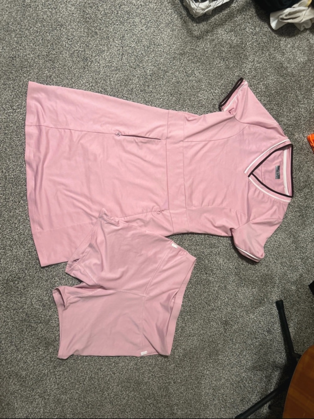 Callaway Women's Pink and Brown V-Neck Golf/Tennis Dress